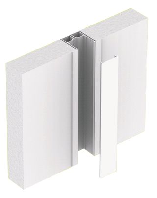 Aluminum profile section, possibly for window or door framing, displayed isolated against a white background, showing details of its interlocking Versa-King structure.