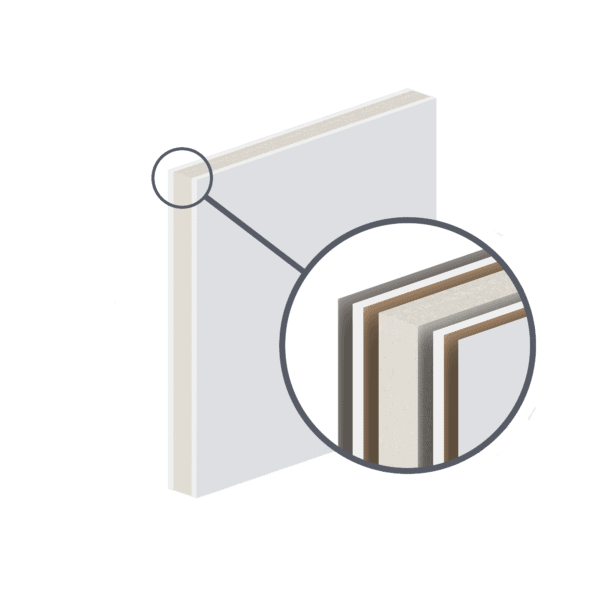 Illustration of a three-dimensional folder icon with a magnifying glass focusing on the inner details of the folder's layered construction, emphasizing depth and organization.