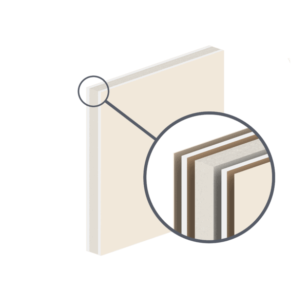 An illustration of a beige folder with documents, featuring a magnifying glass highlighting the details of the FRP files.