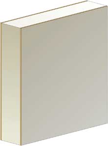 A minimalist book standing upright with a plain beige cover and a visible white spine, isolated on a light background.
