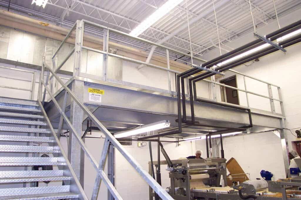 Mezzanine Work Platform 6 Industrial mezzanine work platform for candy making