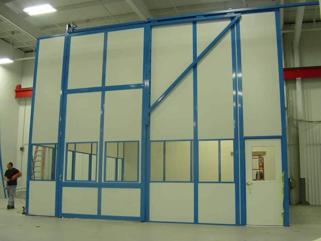Modular CMM Room in Blue and White Being Built by Porta-King