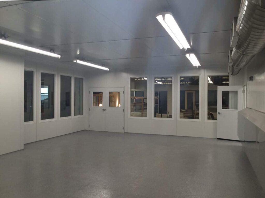 Inside of a controlled environmental room