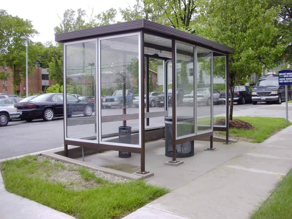 Smoking Shelter 6 smoking shelter with exterior grade lights